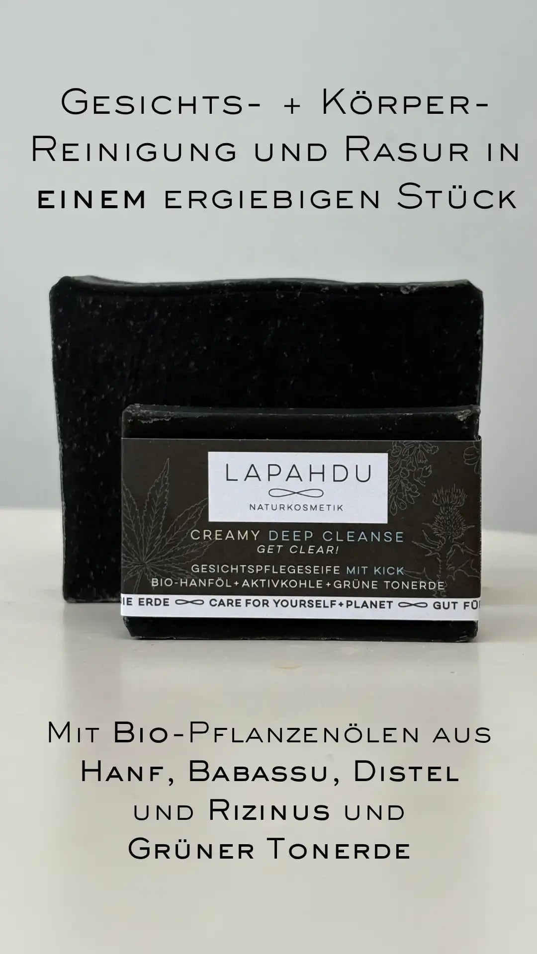 3in1 Naturseife für Gesicht, Körper und zum rasieren