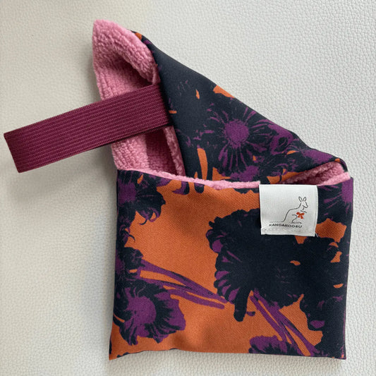 Seifensäckchen Frottee rose mit Blumenmuster und Gummizug