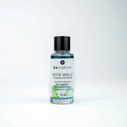 Hautöl Rote Welle für mehr Wohlbefinden. Körperöl von benature Naturkosmetik. Vegane Bio Kosmetik.