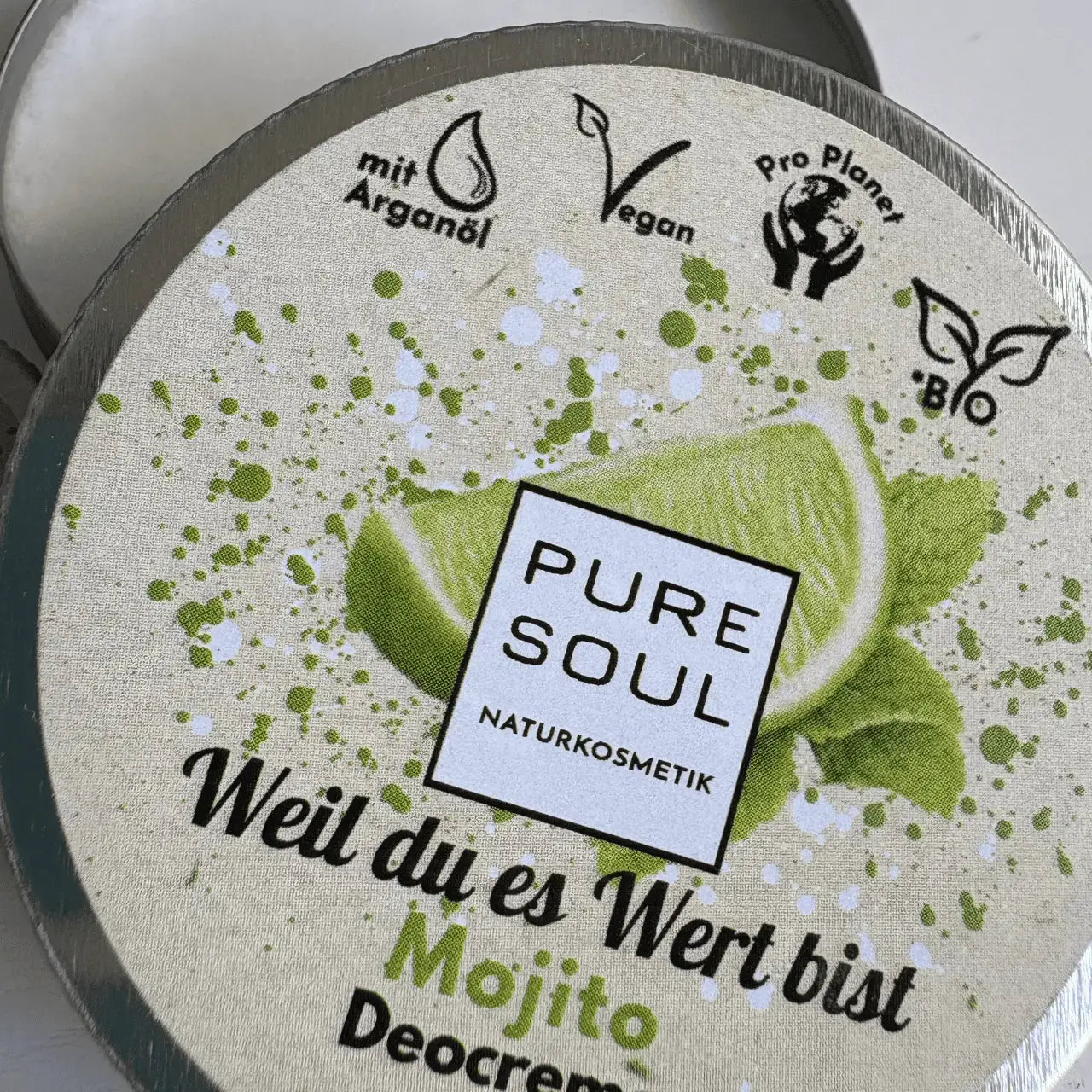 mojito deocreme pure soul in weißblech dose