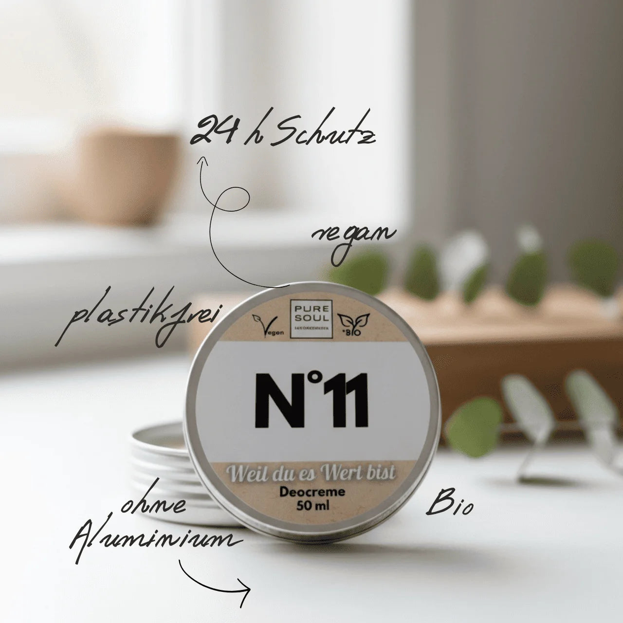 Bio Deo Creme MINI ohne Aluminium vegan - 4 Duftrichtungen Reisegröße 15ml