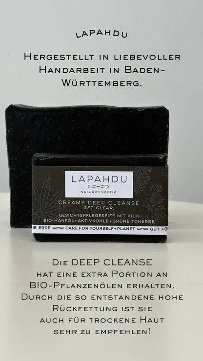 Handgemachte Naturseife Deep Cleanse, kaltgerührt, made with love in Germany