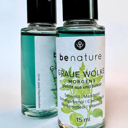 benature wellness oel graue wolke morgens im Glasfläschchen