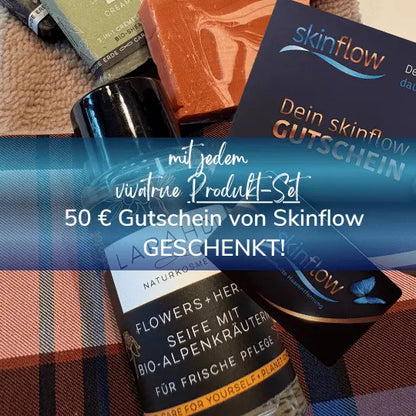 vivatrue Geschenk- und Produktsets jetzt exklusiv mit kostenlosem € 50 Geschenkgutschein von Skinflow! Solange der Vorrat reicht!